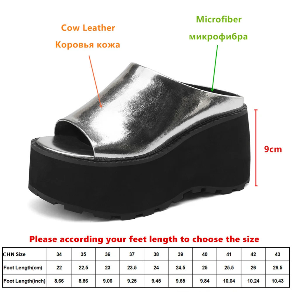 MILI-MIYA Hot Sale Women Slippers Summer New Platform Thick High Bottom Sandals Sexy Round Open Toe Simple Casual Comfort Shoes