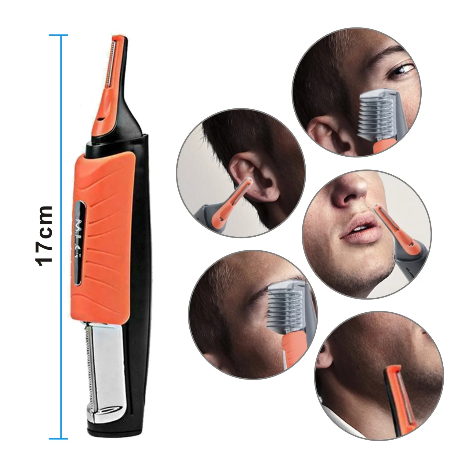 Multi-function Portable Shaver LED Light Beard Trimmer for Eyebrow Hair Body Eyebrow Ear Nose Trimmer Removal Face Care