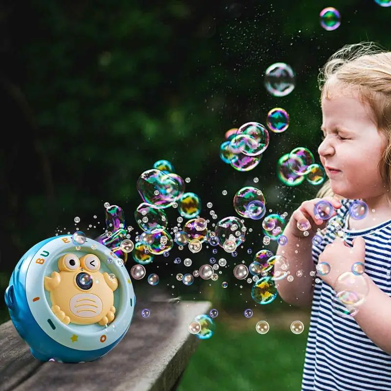 Macchina per creare bolle Macchina per bolle di design a granchio carino Giocattolo Macchina per bolle portatile a prova di perdite Bolla elettrica automatica per feste
