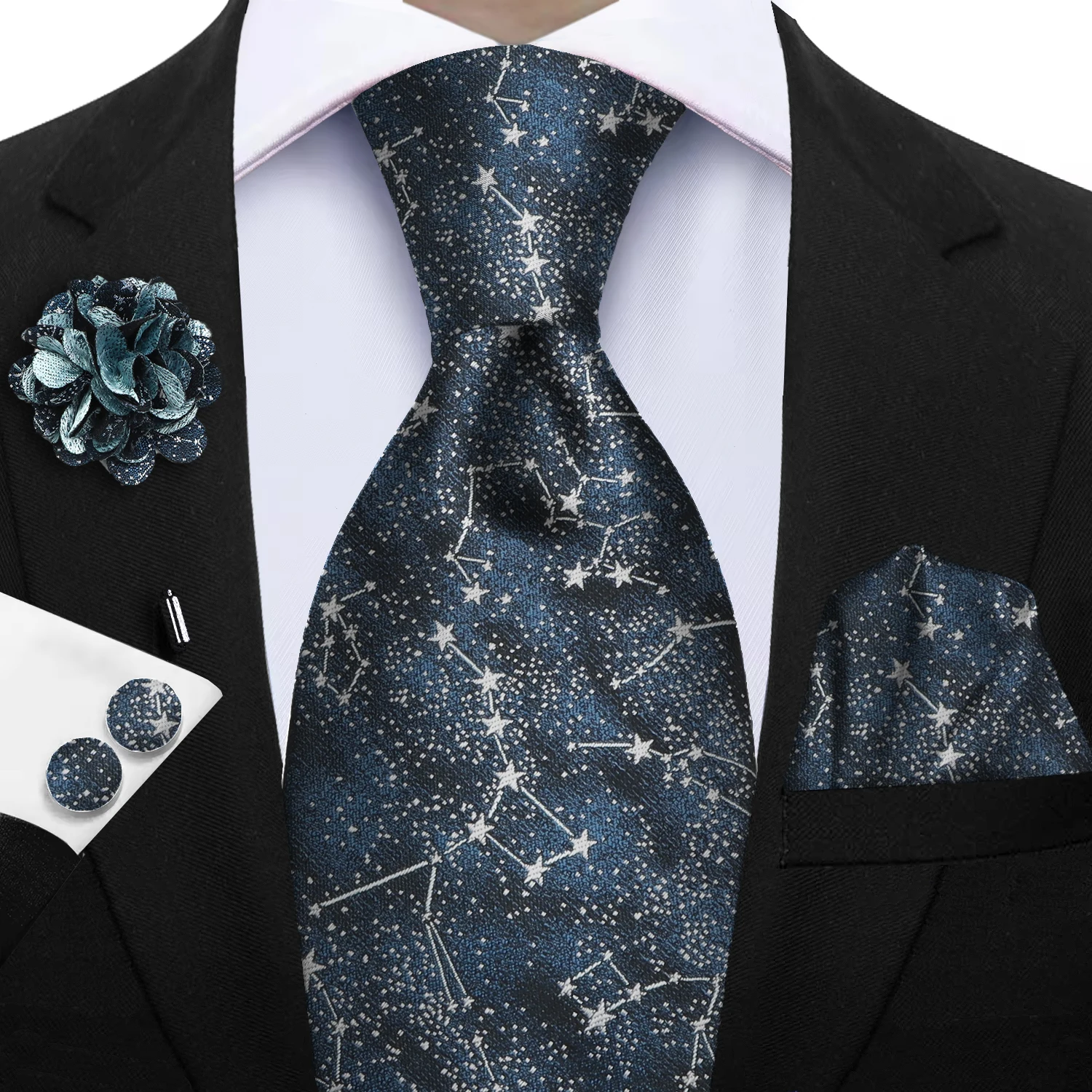 العلاقات الفاخرة الطاووس الأزرق الأرجواني ربطة العنق جيب مربع بروش مجموعة الرجال الزفاف التعادل دعوى اكسسوارات صالح مجموعة عطلة حزب هدية #6