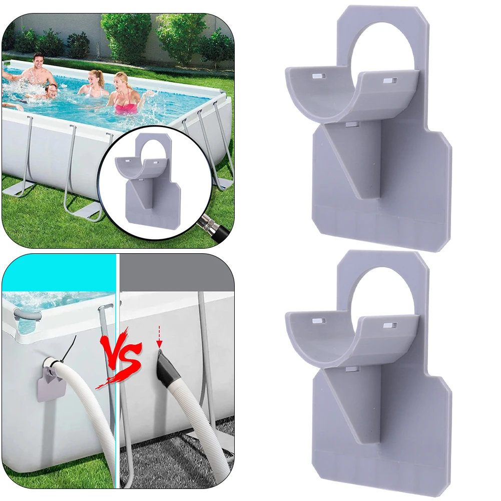 

2 шт., 30-38 мм, держатель для труб для бассейна, кронштейн для установки Intex (серый)