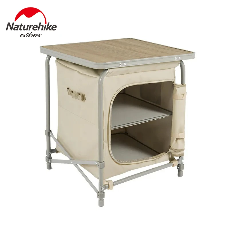 Naturehike MINI Outdoor Camping Folding Shelf Picnic Storage Rack Portable Large Capacity Locker Multifunctional Table