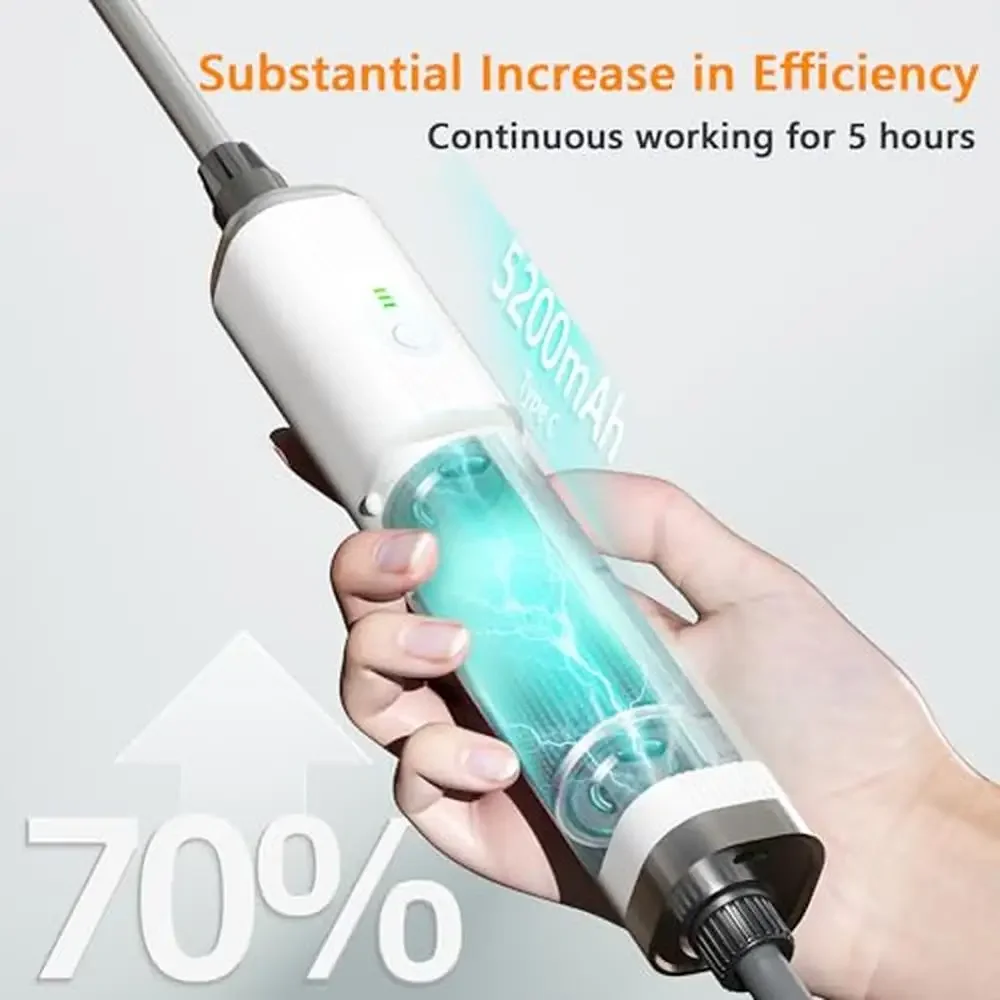 Electric Garden Sprayer 5L Rechargeable Battery Operated Weed Sprayer with Adjustable Nozzle and Telescopic Wand IPX7 Waterproof