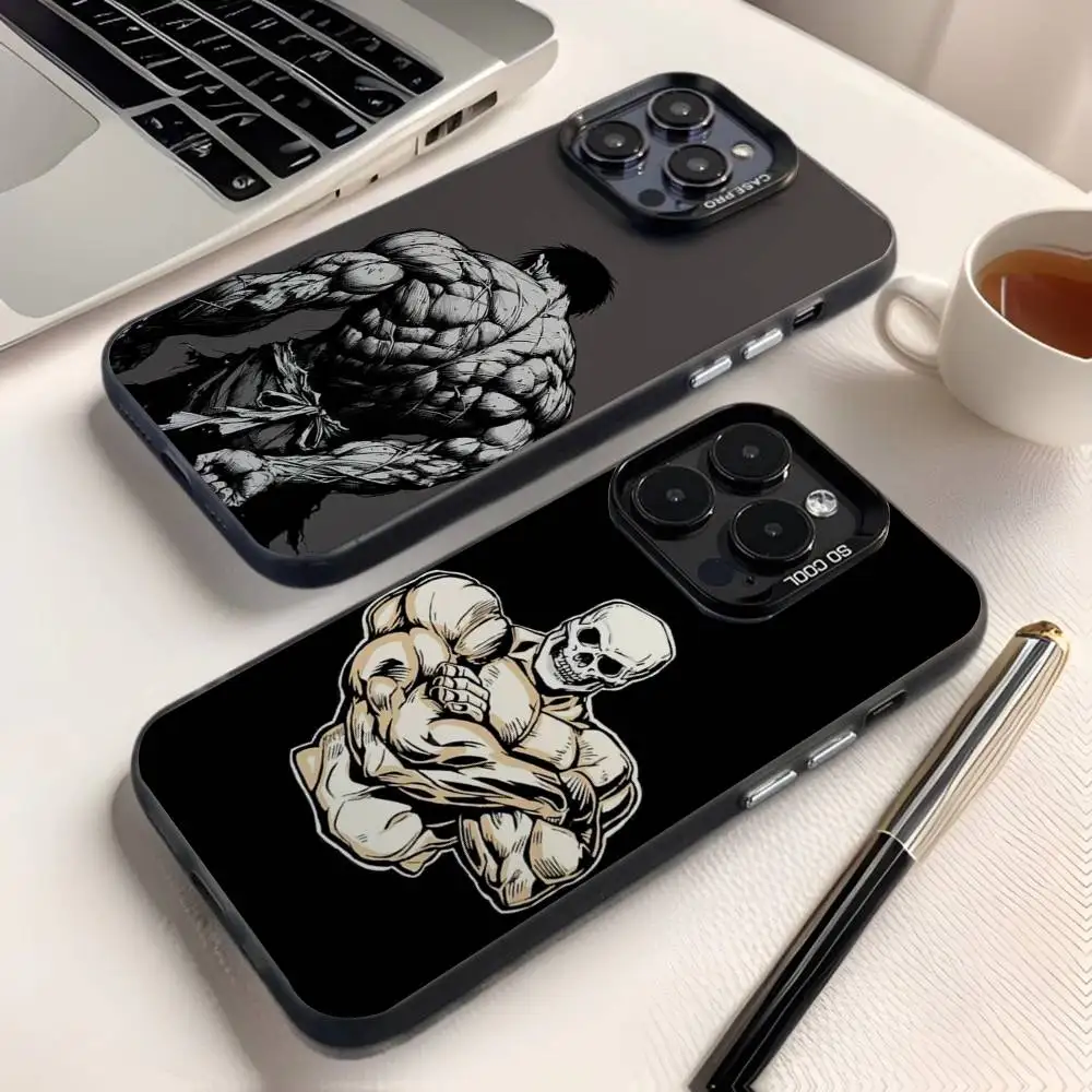 

Gym Fitness Bodybuilding Phone Case For iPhone 16,15,14,13,12,11,8,7,Pro,Max,Plus,Mini,XS,SE Anti Fall Black Matte Hard