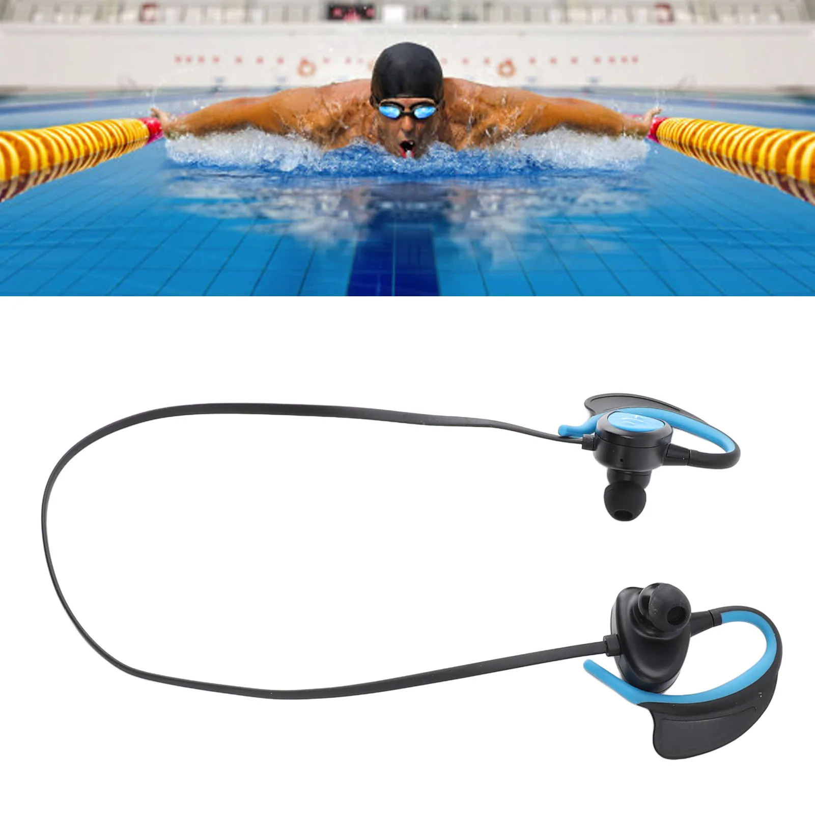 

Bluetooth Wireless Swimming Headphone IPX8 Waterproof Intelligent Voice Prompt Earphones Noise Reduction Sports Headphone
