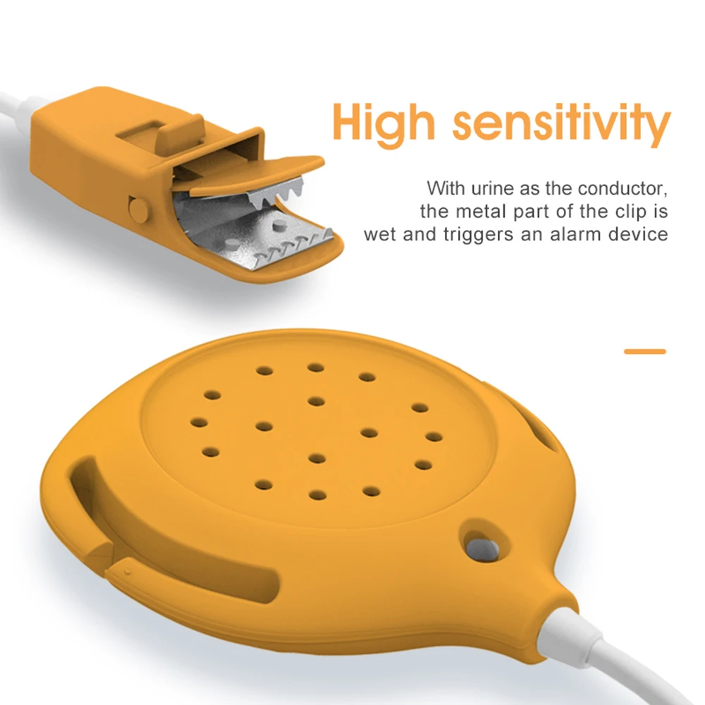 Alarma de enuresis para bebé con cable, alarma para orinar para niños, niñas, niños, orinal, entrenamiento, cuidado de personas mayores con luz indicadora LED, 2 modos de alarma