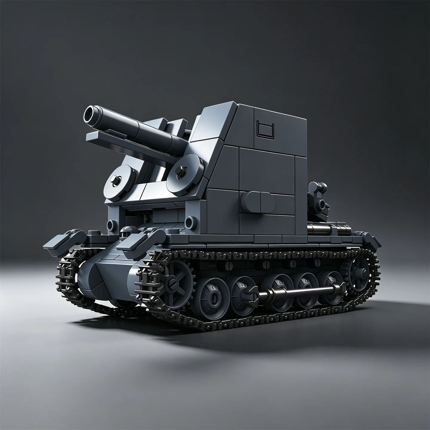 slG33 Buffalo I Self-Propelled Howitzer No. 1 Combat Vehicle Type B Building Block Model Toy MOC Infantry Gun view 2