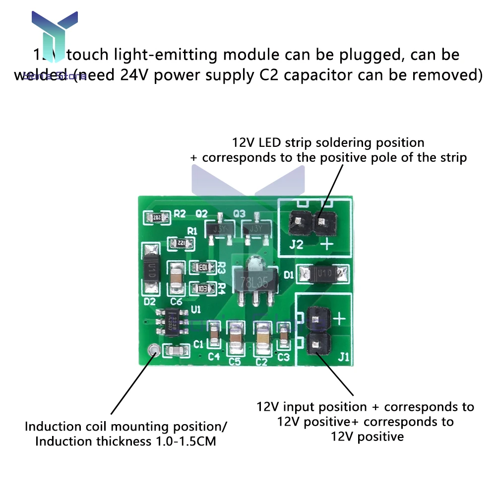Touch Sensor LED Light Emitting Module Round Rectangular Induction Table Driver Module For Starry Night Luminous River Table