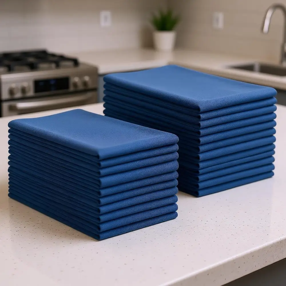 

24-Pack Cotton Surgical Towels, 17x26, Multipurpose for Hospitals and Home Use (Blue)