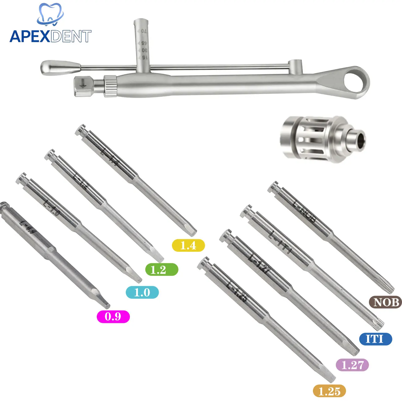 Clé dynamométrique pour implant dentaire, tournevis hexagonal, adaptateur manuel compatible, clé dynamométrique 15-70NCM compatible avec Osstem Hiossen
