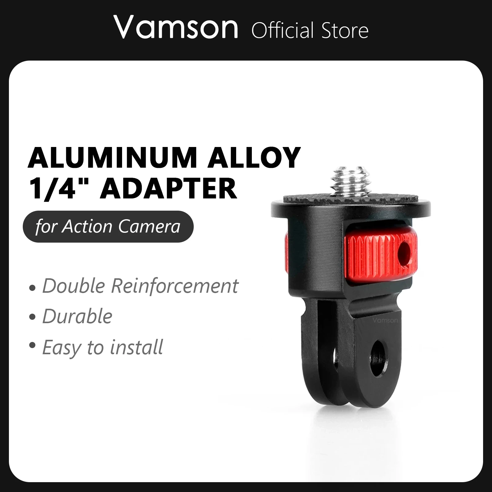 Vamson for Gopro 11 10 9 Mini Swivel Aluminum Alloy 1/4