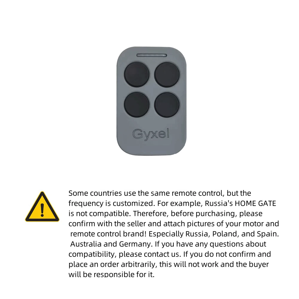 GYXEL Automatic Swinging Sliding Door 4-Button Convenient Opener Wireless Remote Control