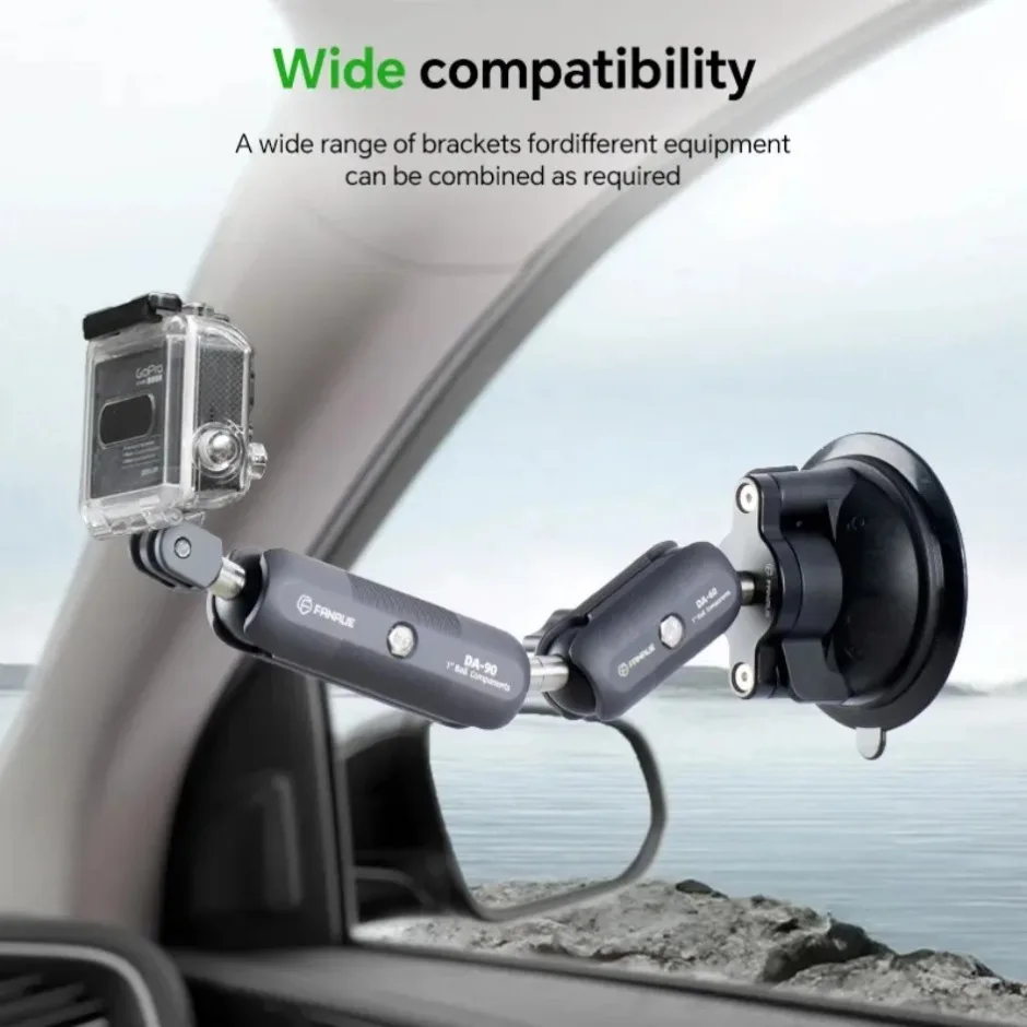 Adaptateur de montage à Double boule 17mm/20mm/25mm, Extension Composite, lien d'extension, tête sphérique pour support de téléphone portable, accessoires