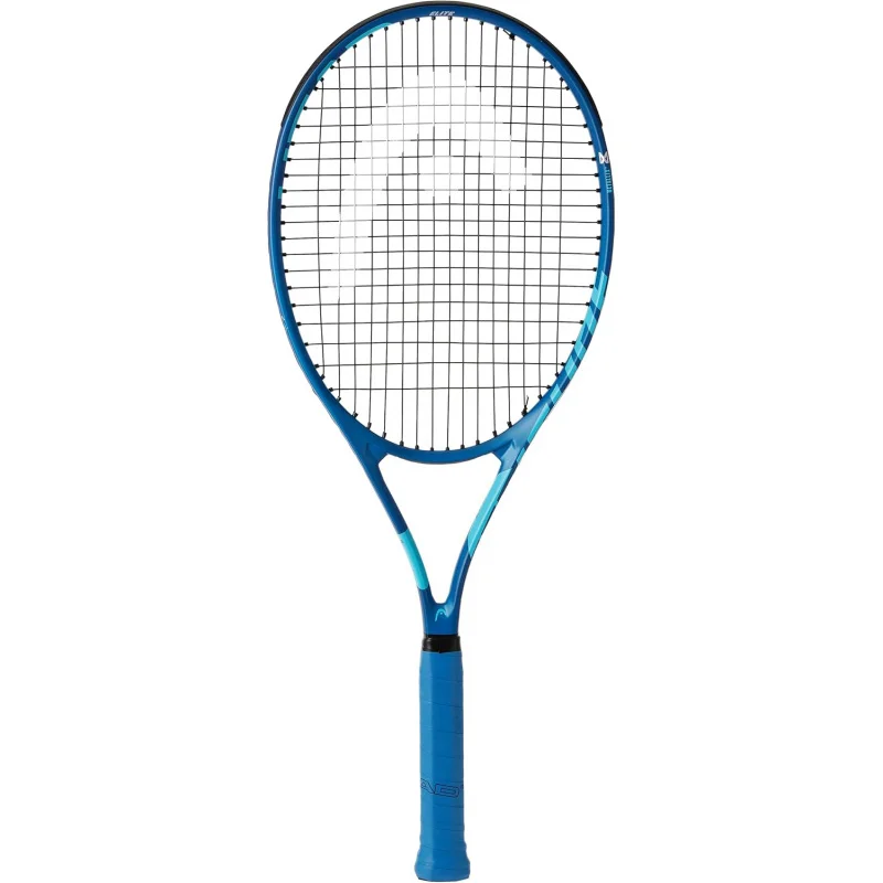 AQMetallix Attitude Elite Blue Tennis Racket - Pre-Strung Adult Tennis Racquet Lightweight - Midplus Headsize for Blend of Power