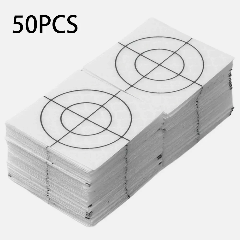 50pcs Reflector Sheet For Total Station Surveying Reflective Sticker Topography Survey Accessories 2/3/4/5/6CM