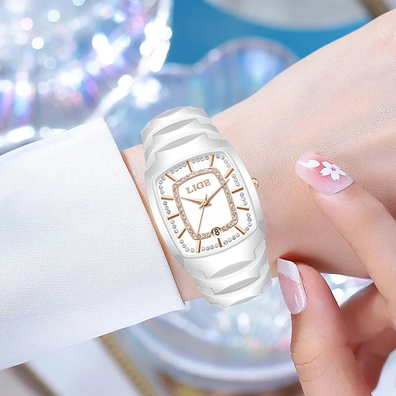 LIGE Top Brand Luxury Watches for Woman Elegant Classic Fashion Casual Date Waterproof Quartz Women Watch Ladies Random Gift Box