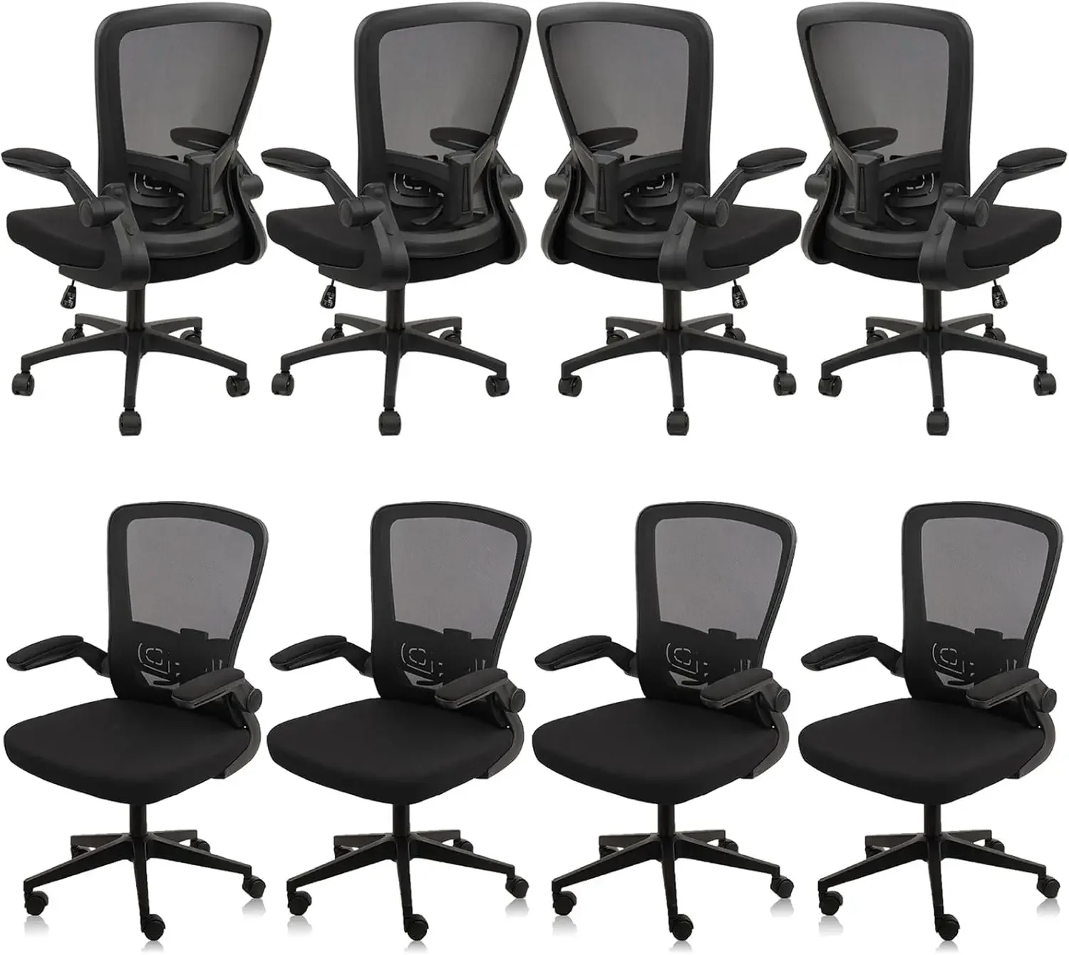 Desk Chairs with Wheels, Ergonomic Mesh Office Chair Adjustable Height and Swivel Lumbar Support Home Office Chair