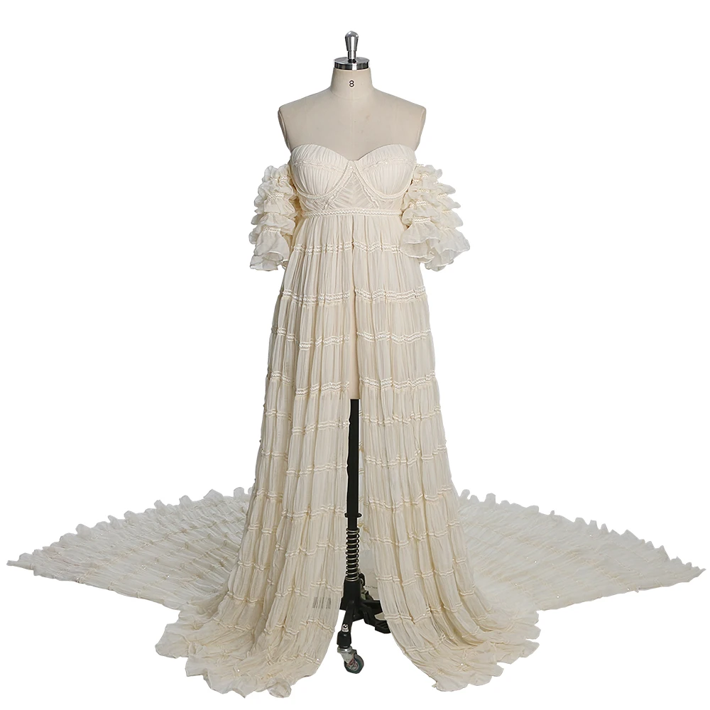 Chiffon Corset Bohemian Maternity Dresses Gowns for Pregnant Photography for Special Occasions Pregnancy Shooting Dress YW231033