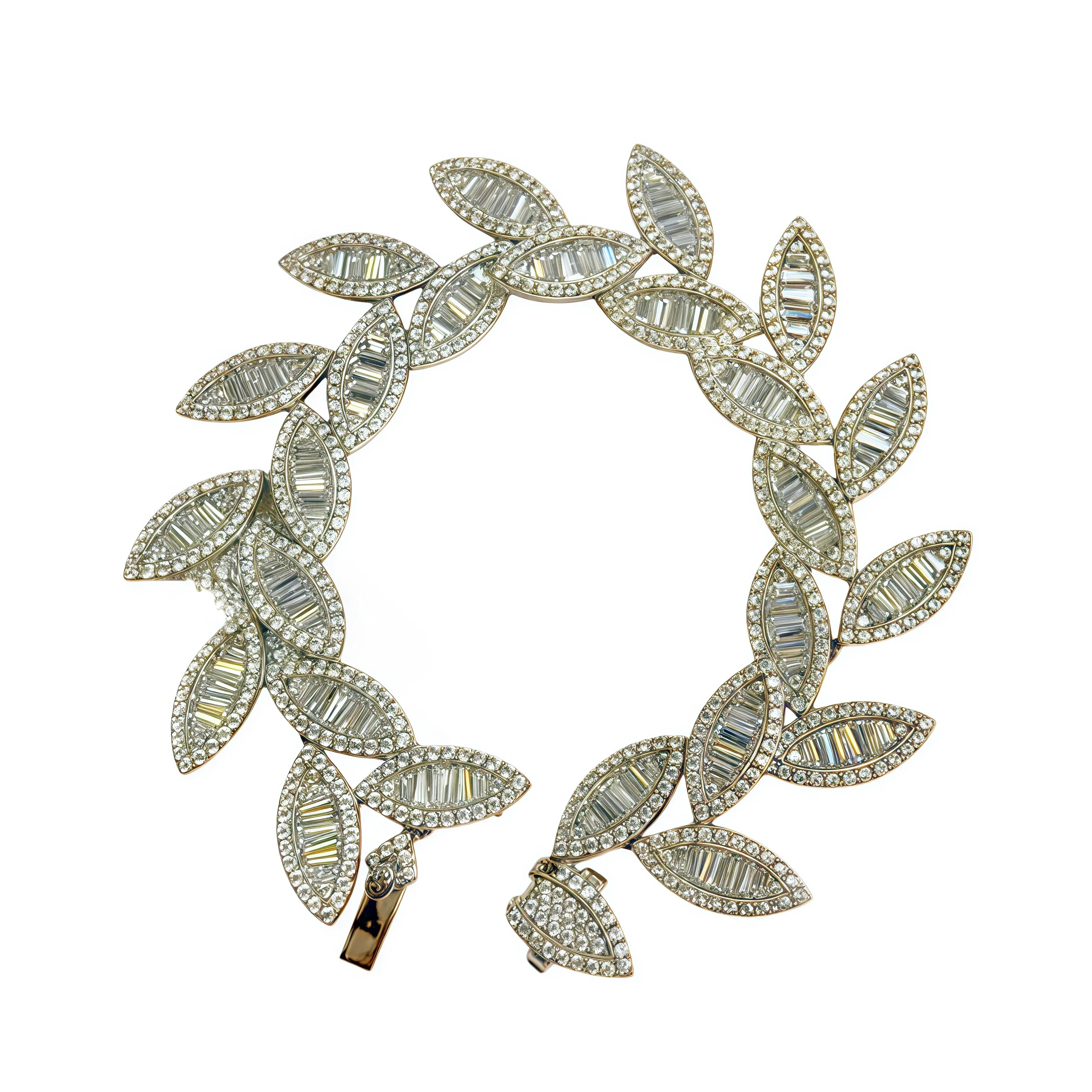 

Full-Drill Luxury 925 Silver Zircon Wheat Ear Bracelet - High-End Bracelet