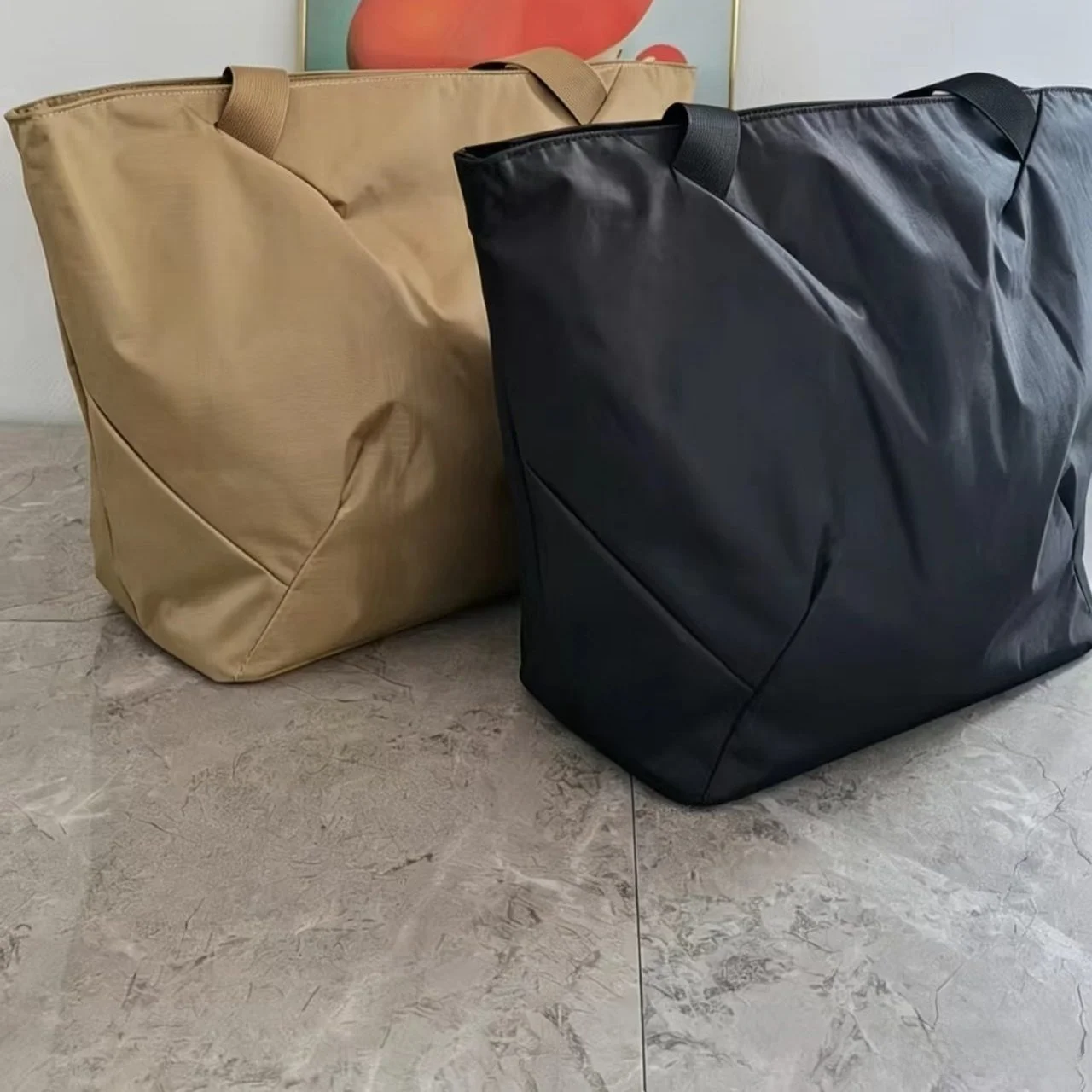large-capacity-tote-bag-unisex-casual-travel-bag-lightweight-storage-bag-simple-style-korean-japanese-trend-canvas-bag