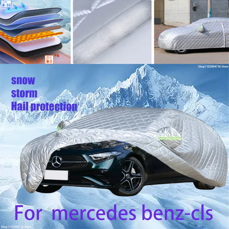 

For mercedes benz-cls Outdoor Cotton Thickened Awning For Car Anti Hail Protection Snow Covers Sunshade Waterproof Dustproof