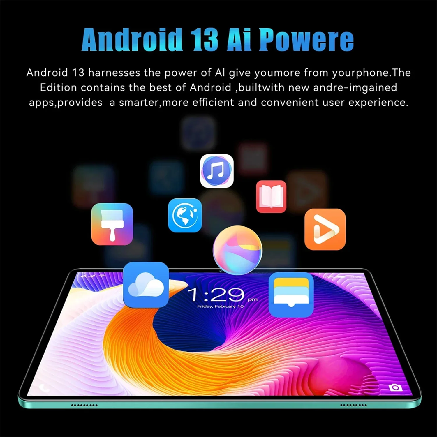 2025 Global BDF Android 13 Android Tablet 4GB+64GB HD Touch Screen Dual Card WIFI 6000mAh Battery Octa Core