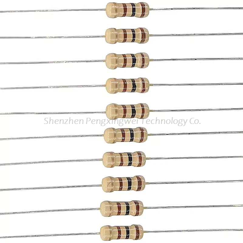 100pcs 1W Carbon Film Resistor 1 1.2 1.5 10 12 15 100 120 150 Ohm R K 5% Resistance 1R 1R2 1R5 10R 12R 100R 1K 10K 100K 0.1R-1M