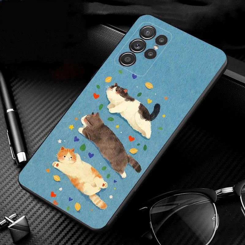 

Phone Case For Samsung Galaxy S25 S24 S23 S22 S21 Ultra S24 S23 S22 S21 S25 Plus S24 S25 FE Fun Cat