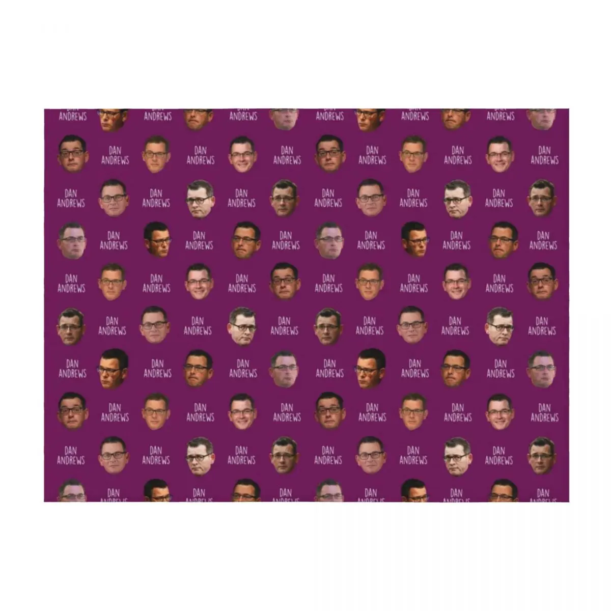 

Dan Andrews - Purple Face Pattern Throw Blanket for babies Giant Sofa Blankets For Baby blankets ands Blankets