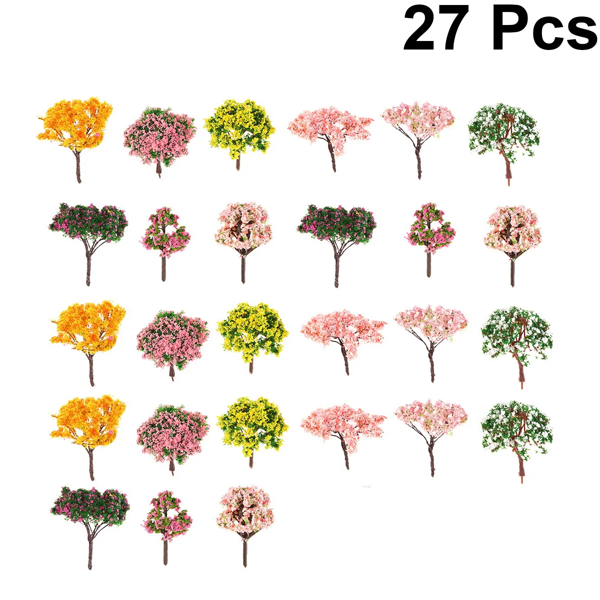

27pcs Artificial Trees Simulation Plants For Home Office Decor Micro Landscape Decoration Fake Greenery Arrangement