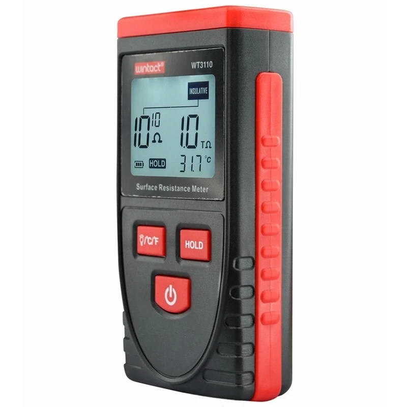

5pcs WT3110 WINTACT Handheld Surface Resistance Meter LCD Digital Display Static Measuring Instrument Ohm Meter Electronic
