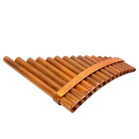 Handmade Pan Flute 15 Natural Bamboo Pipes Wind Instrument Slippers G Wrench Flute Pan Flute Folk Musical Instrument