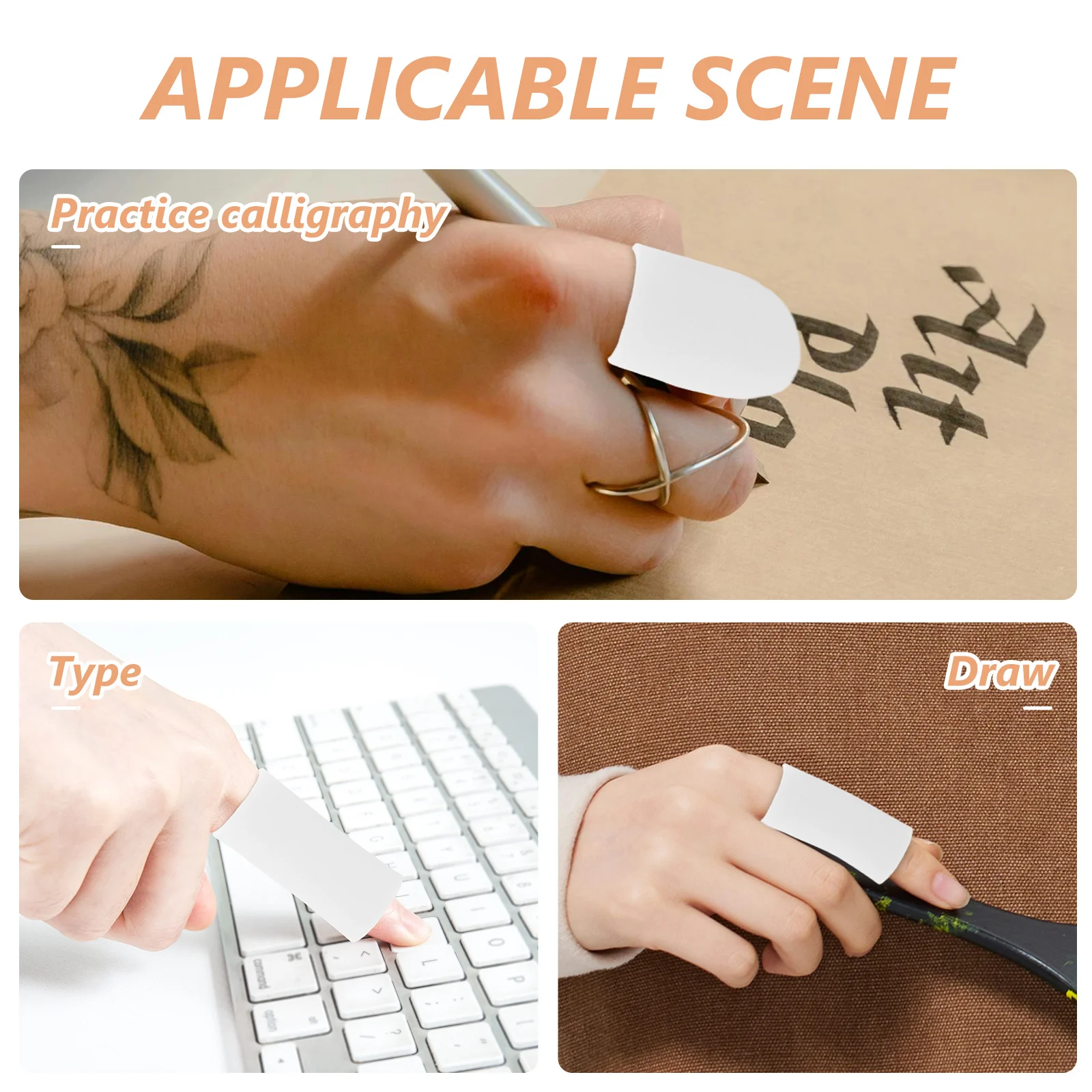 

5Pairs Anti-Wear Finger Covers Breathable Durable Finger Protectors for Sports Handcraft Typing Printing Gardening Maintenance