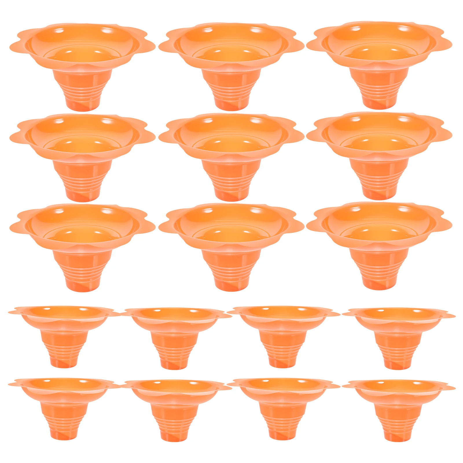 

50pcs Disposable Ice Cream Cups 4oz Orange PET Material Party Bowls Yogurt Pudding Dessert Treat Containers Safe No Cleaning