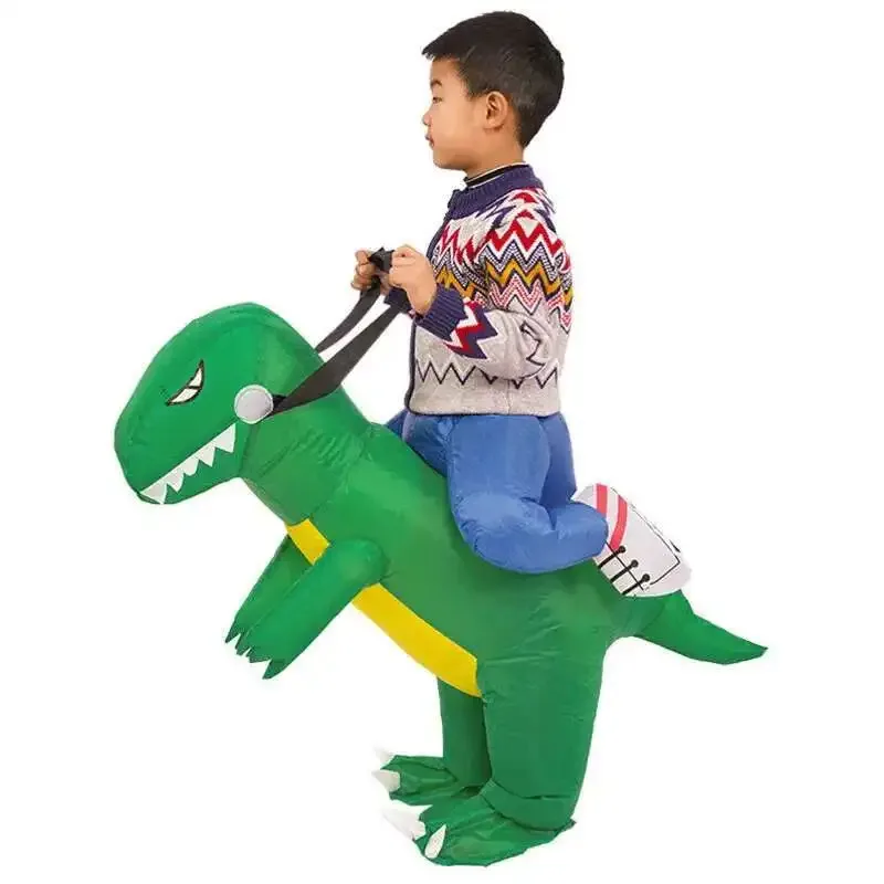 

Лили 123Детский взрослый унисекс надувной зеленый динозавр для мальчиков и девочек, карнавальный костюм для детей, детский сад, Хэллоуин, карнавал P