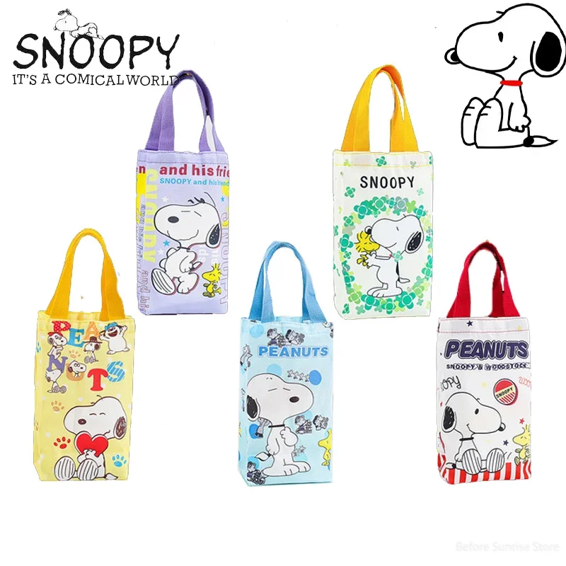 

Snoopy Portable Sport Water Bottle Cover Cup Sleeve Pouch with Strap Mobile Phone Bag Outdoor Camping Accessories Coffee Cup Bag