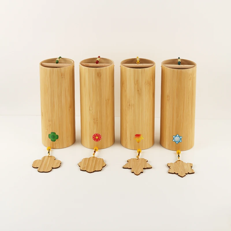 Bamboo Wind Chimes Chime for Sound Healing Meditation and Calming Emotions Classic Home Decoration Good Gift for Family Friends