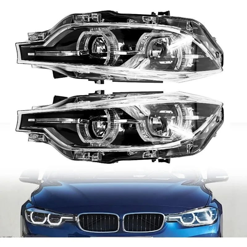 LED Headlight W/O AFS for BMW 3 Series 330i 328i 320i F30 F35 2016-2019 Right Left Replace# 63117419629 63117419630 US Version