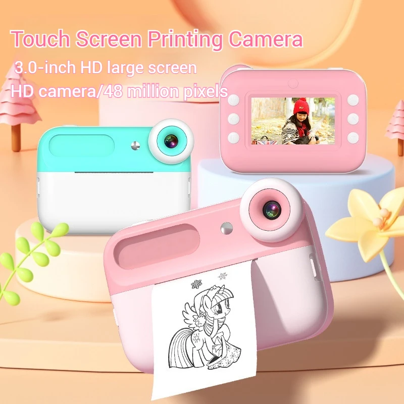 Touch Screen Printing Camera 3.0-inch HD large screen HD Camera Photo Printing Video 48 Million pixels Children's Print Camera