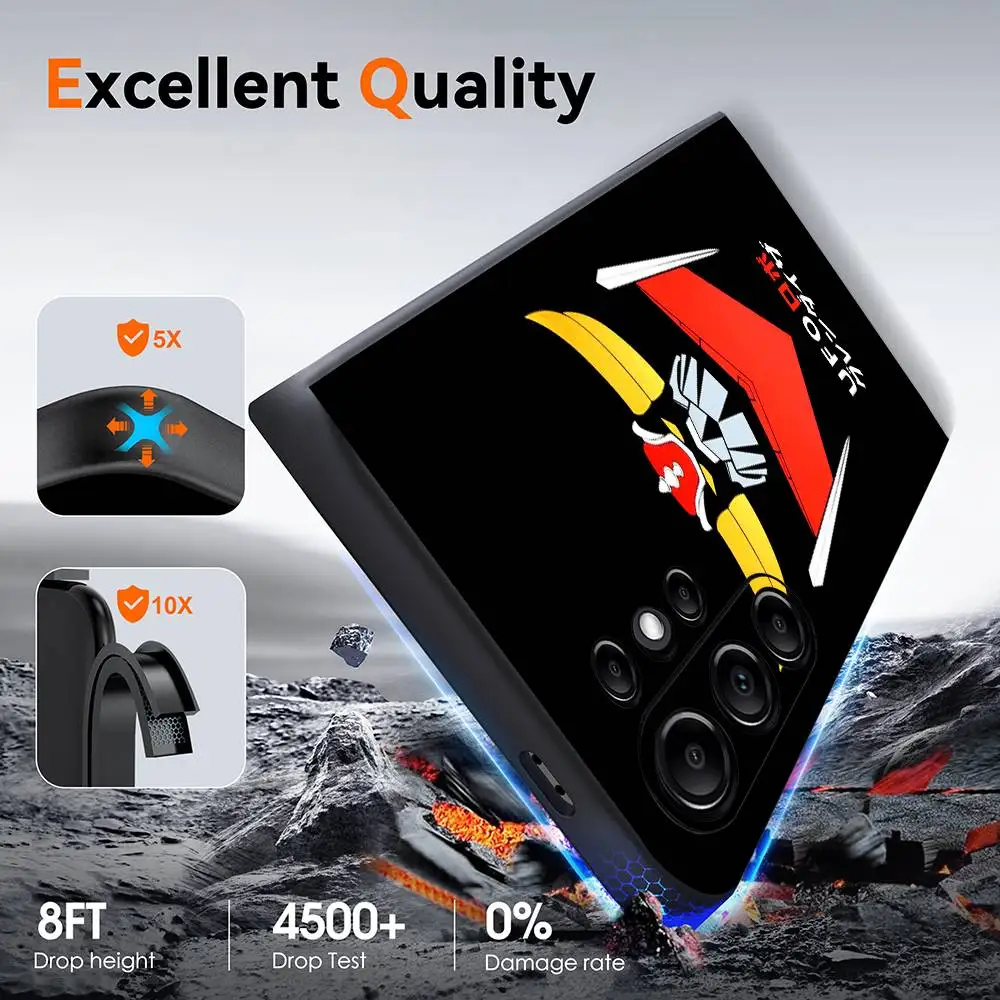 애니메이션 U-UFO R-로봇 그렌다이저 폰 케이스 삼성 갤럭시 S25 S24 S22 S23 울트라 S21 S20 플러스 5G 보호 실리콘 케이스