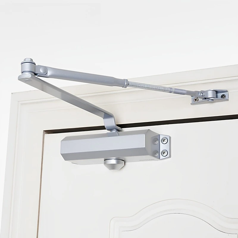 Door closer Hydraulic buffer 90 degrees Household solid wood door surface-mounted automatic door closer, load-bearing 45-65KG