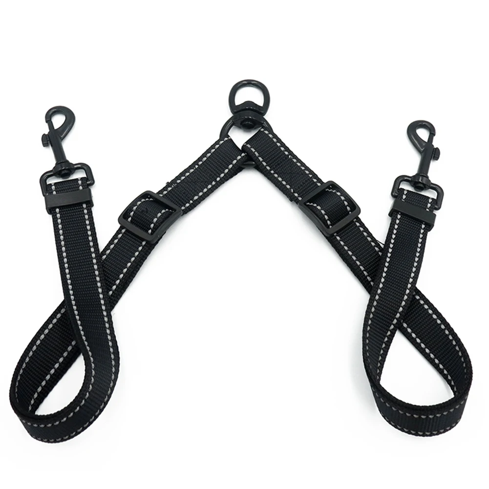 

Double Leash Coupler for Large Dogs Adjustable Heavy Duty Nylon Splitter for Two Big Dogs