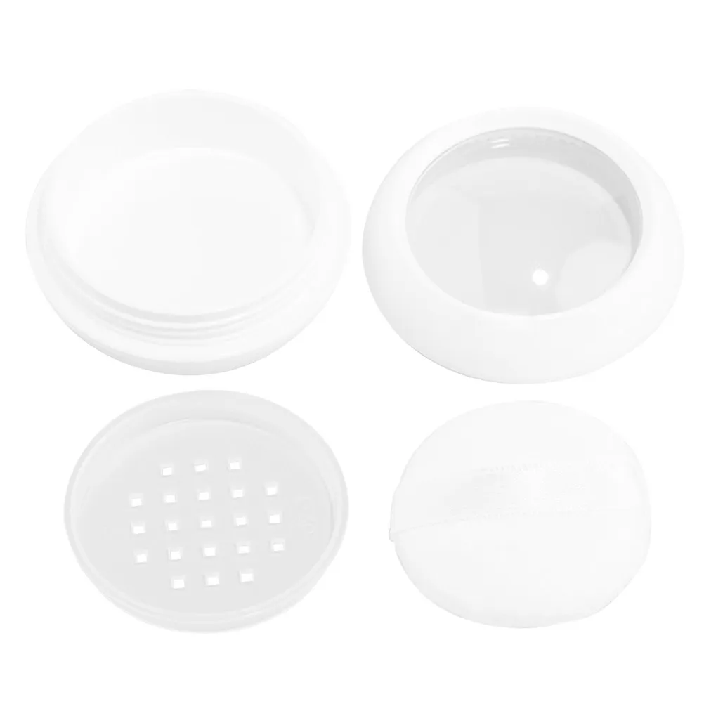 

Набор из 1 шт. многоразовых контейнеров для рассыпчатой пудры, дорожный футляр для хранения, без протеканий, белый, с дополнительными отсеками