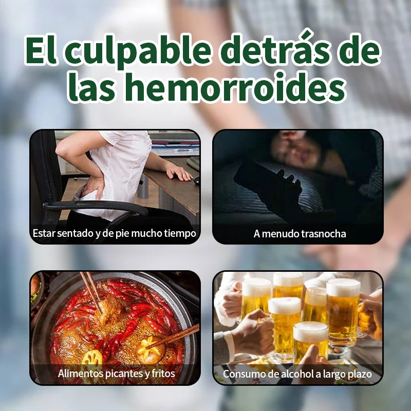 Hemorrhoids Removal Treatment Health Gel Intemal External Hemorrhoid Piles Pain Anal Fissure Herbal Medicine Spanish 10/20Pcs