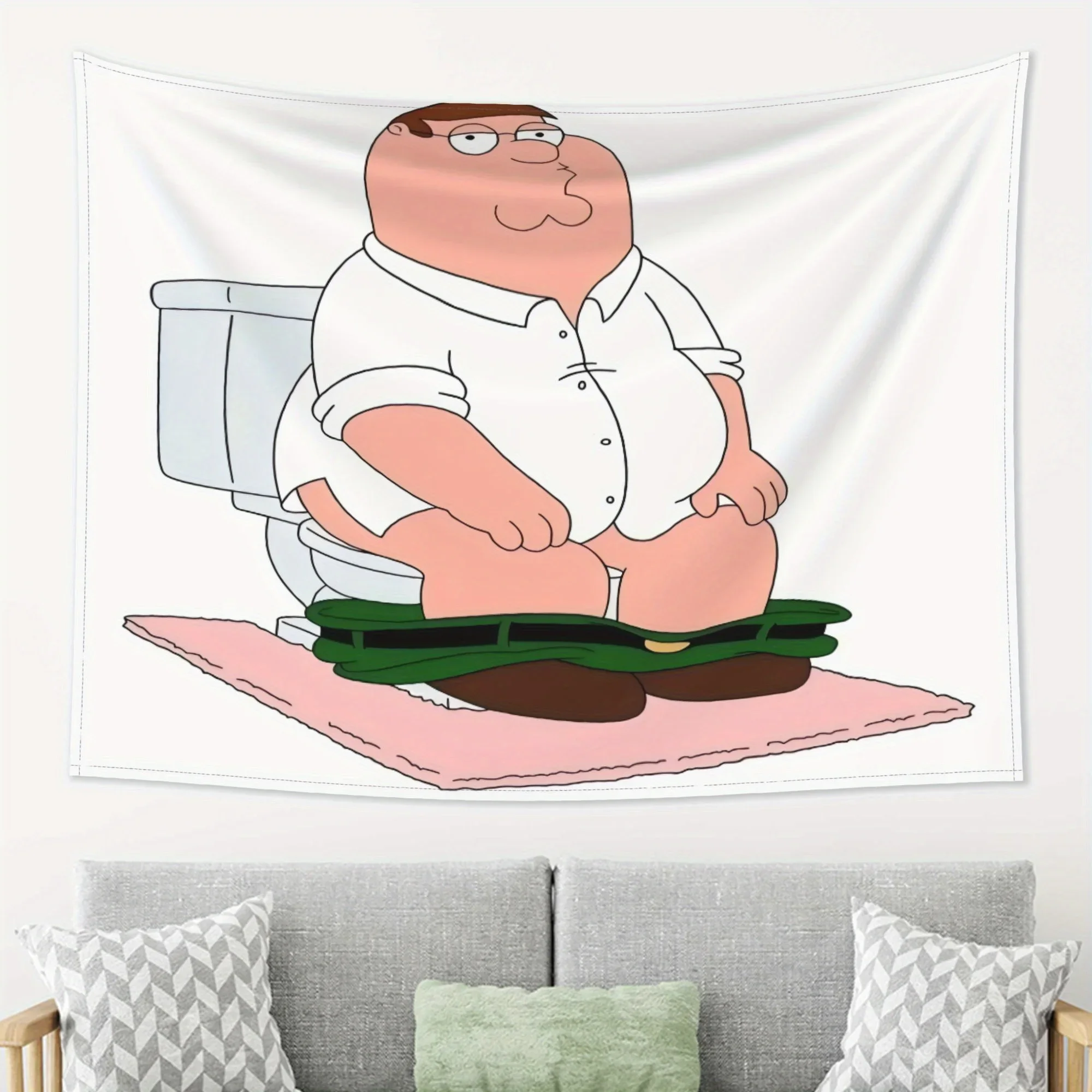 Peter Griffin Theme, A Bold And Stylish Patterned Tapestry, Perfect For Living Rooms, Bedrooms, And Offices As Home Decor