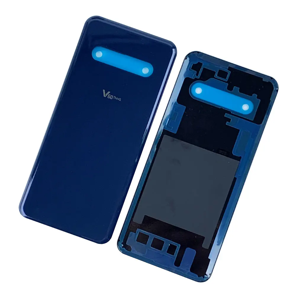 Glass Battery Cover For LG V60 ThinQ 5G Rear Housing Back Cover Battery Door Case + Camera Lens