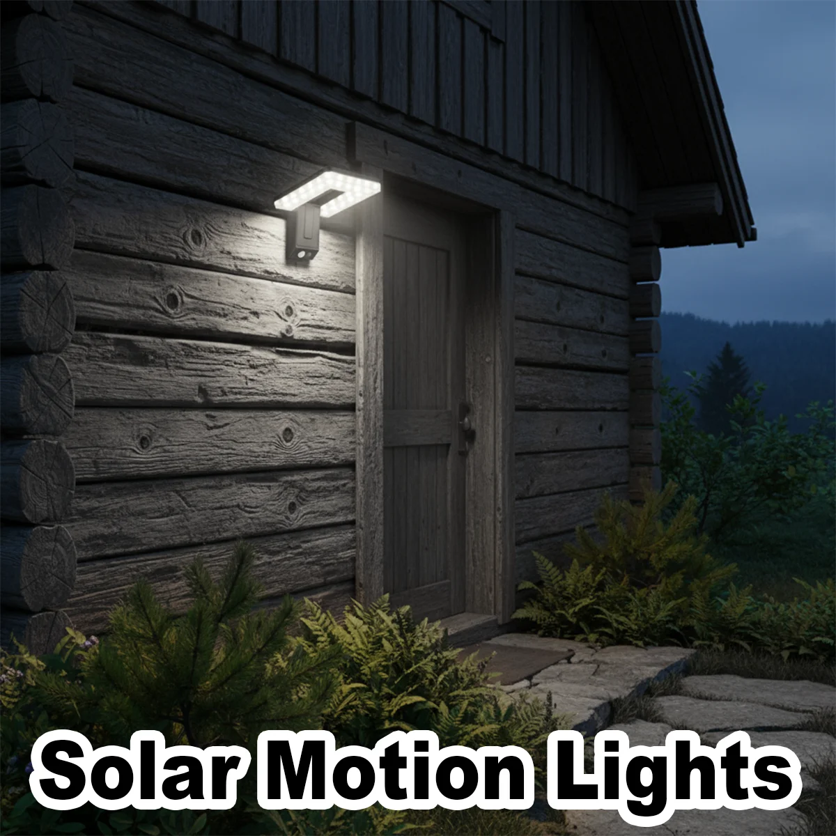 Solar Motion Sensor Foldable Led Wall Lamp Light Shed Lights Outside Waterproof Garage For Garden Outdoor Security Fence Powered