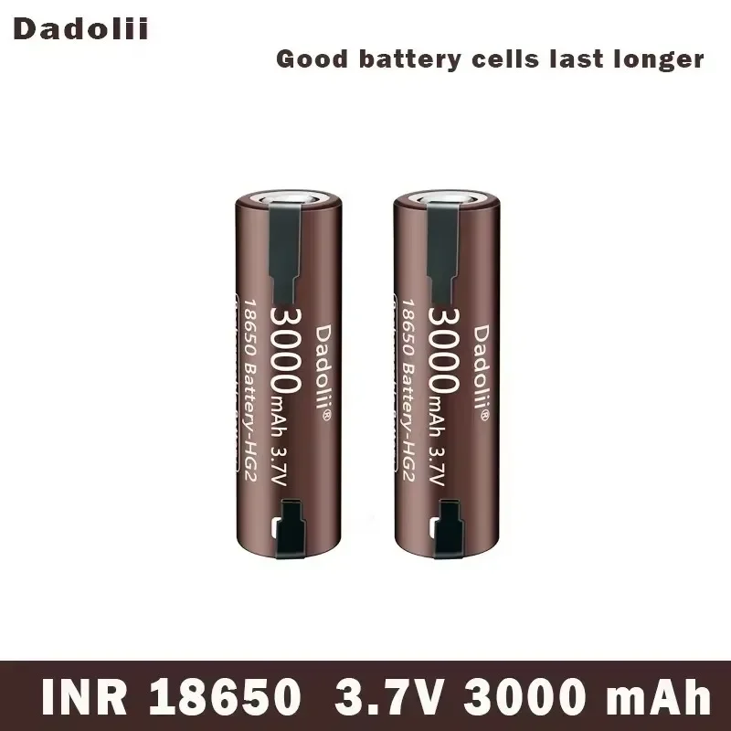 

2025 High quality 18650 3000mAh battery with welding strip, used for 30A high current screwdriver+nickel DIY INR18650