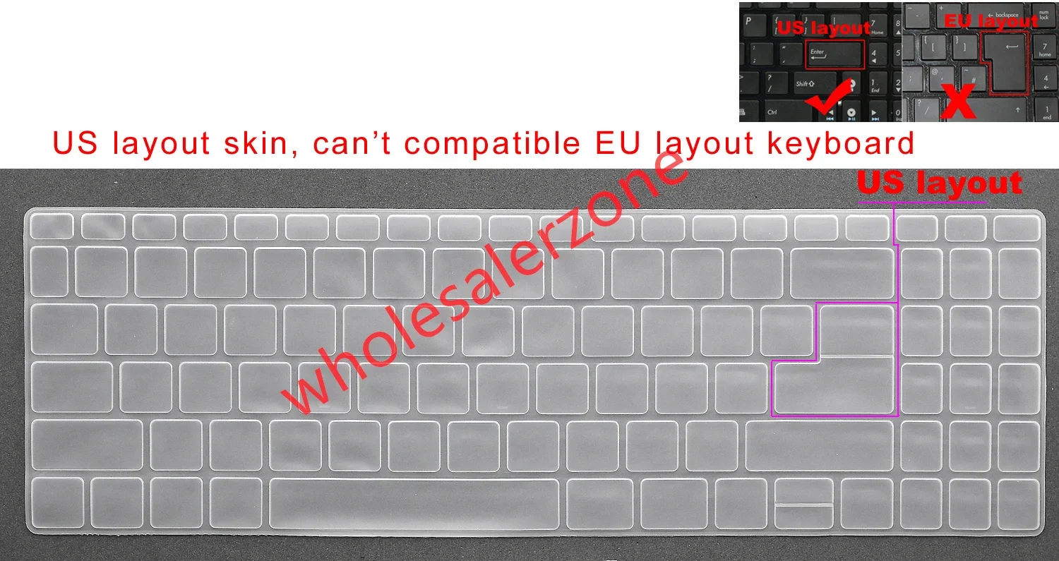 US Keyboard Skin for Acer A315-24 A315-59 A315-510P A515-47 A515-48 A515-57 A515-58 A715-52 A715-51G A715-76 A715-78 laptop