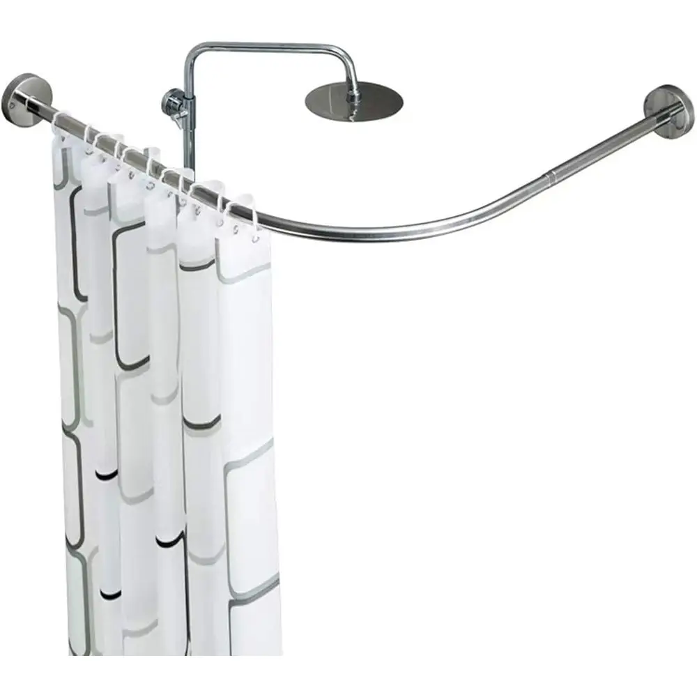 

Нержавеющая сталь 304, L-образная стойка для занавесок для ванной комнаты, душа, простая установка, подходит для ванной комнаты, магазина одежды, Priv